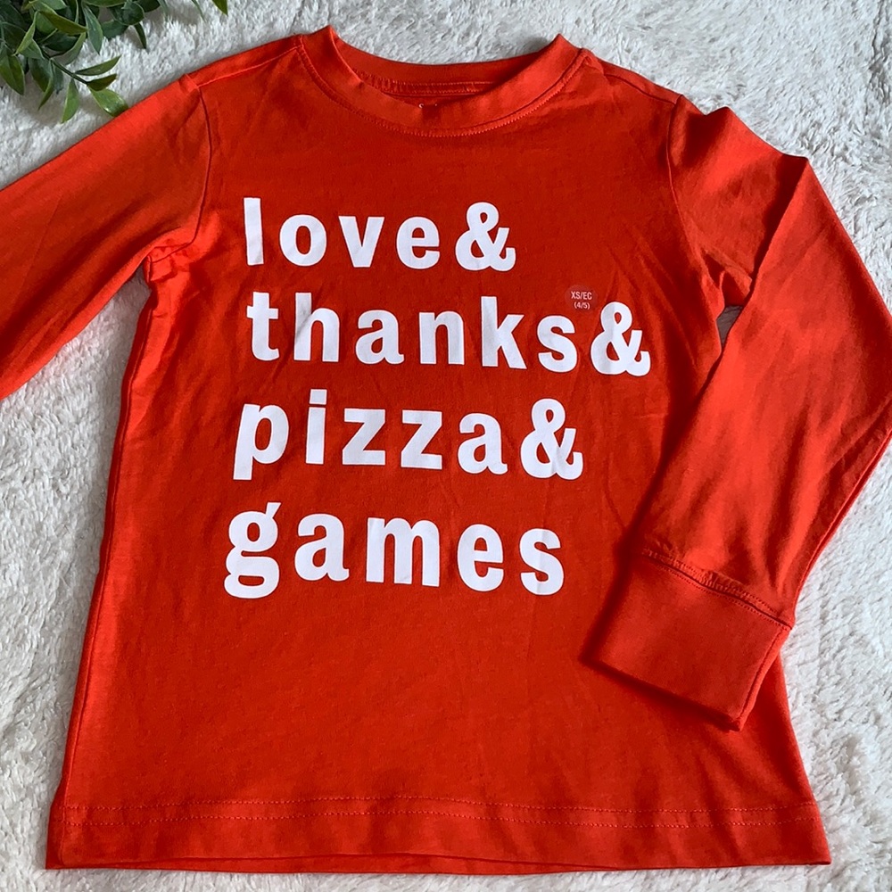 NEW Basic Editions Orange Top 4/5 Thanksgiving Long Sleeves